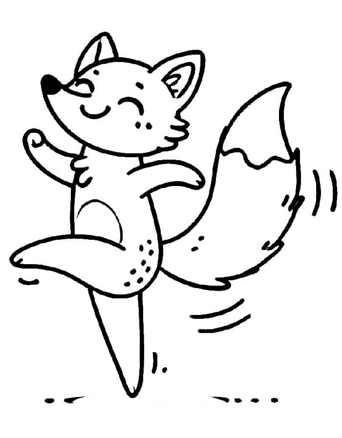 Tisknutelná Liška Obrázek omalovánka