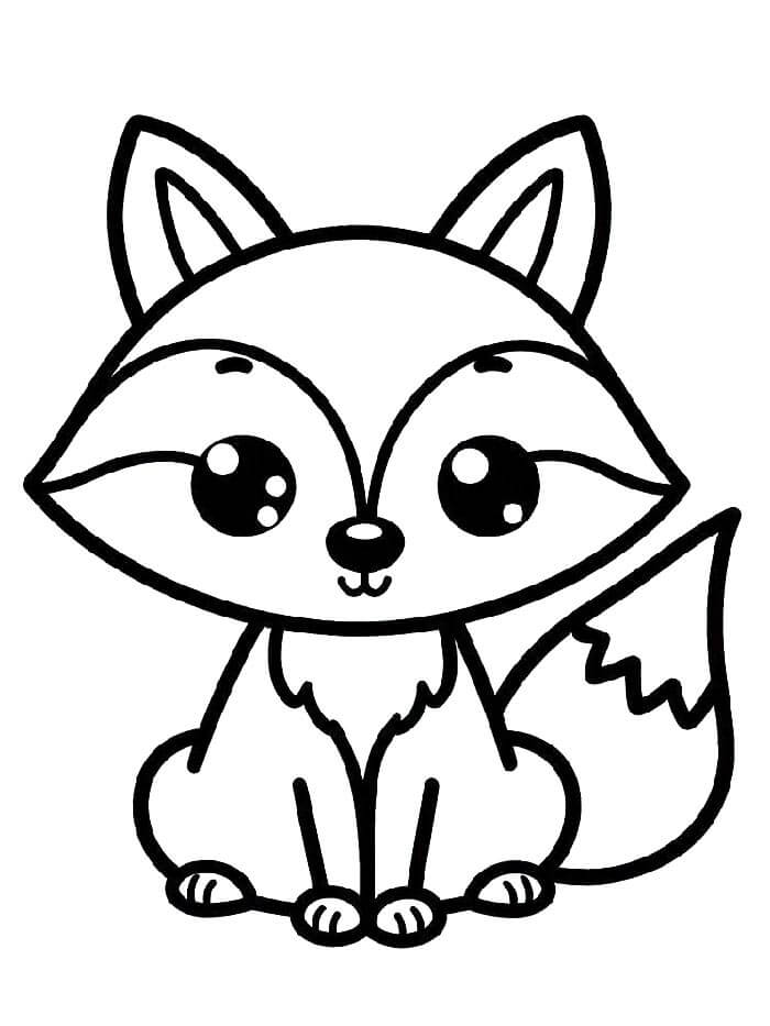 Tisknutelná Liška omalovánka
