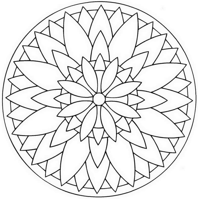 Tisknutelná Mandala omalovánka