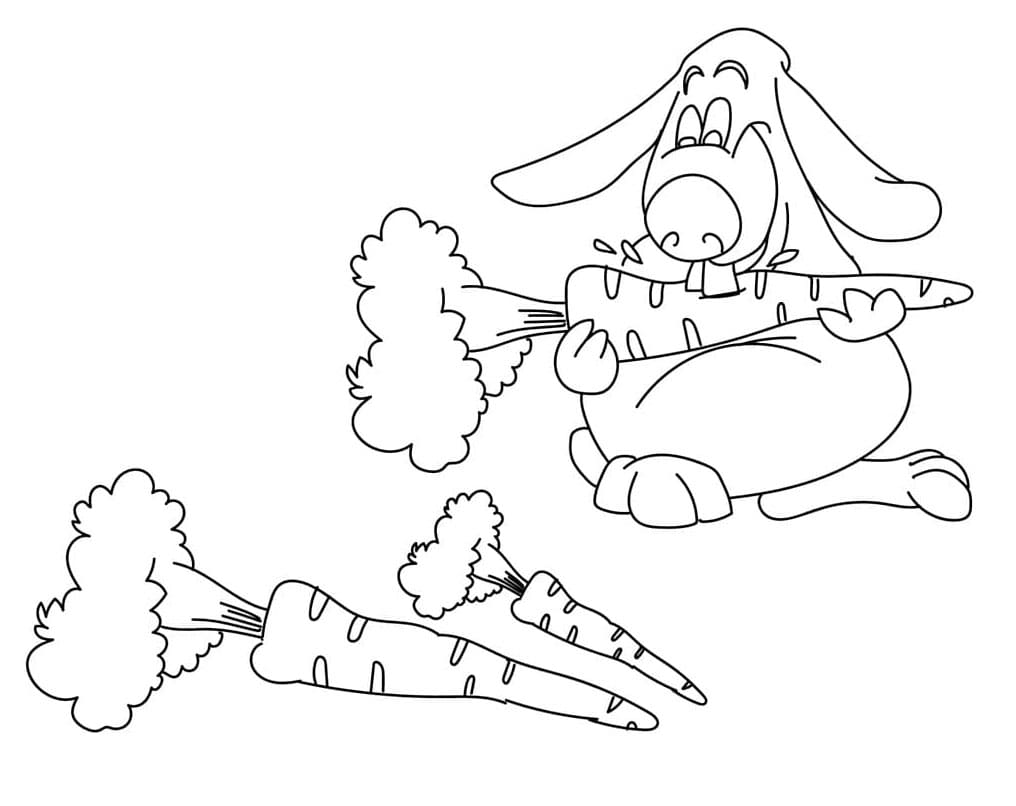 Tisknutelná Mrkev omalovánka