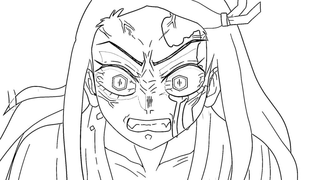 Tisknutelná Nezuko Obrázek omalovánka