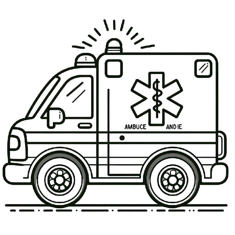 Tisknutelná Sanitka Obrázek omalovánka
