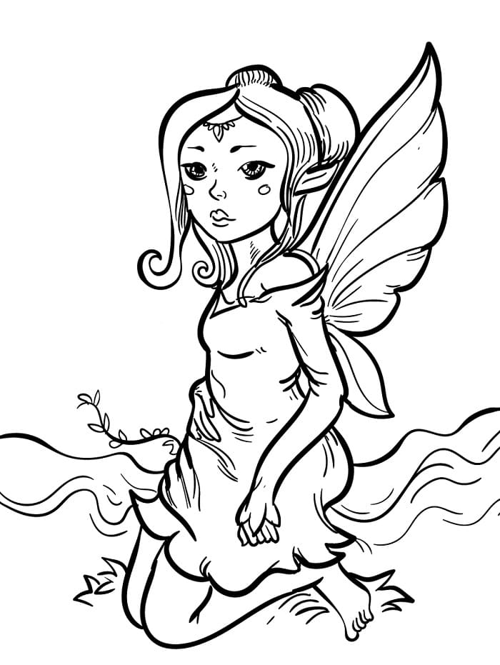 Tisknutelná Víla Obrázek omalovánka