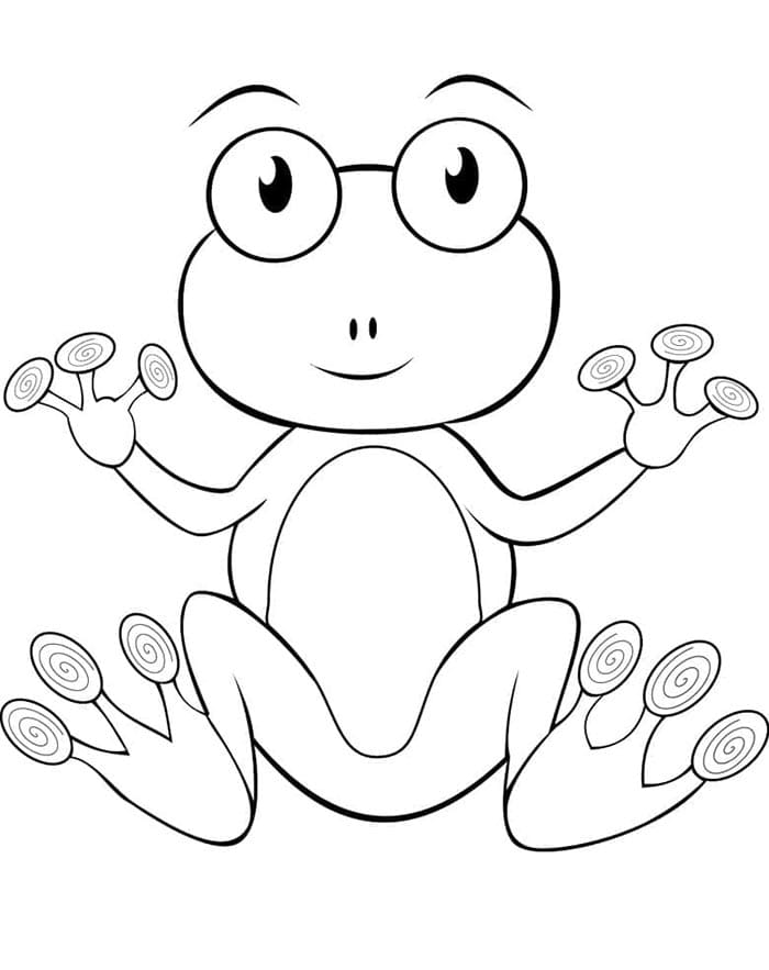 Tisknutelná Žába Obrázek pro Děti omalovánka