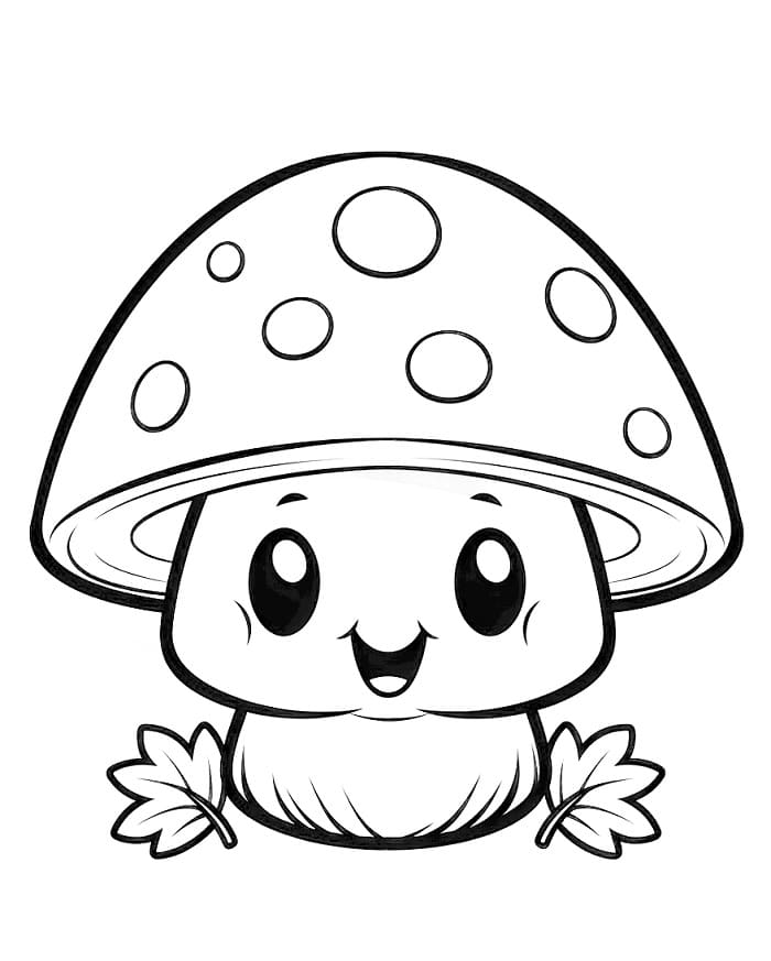 Tisknutelná Zdarma Houba omalovánka