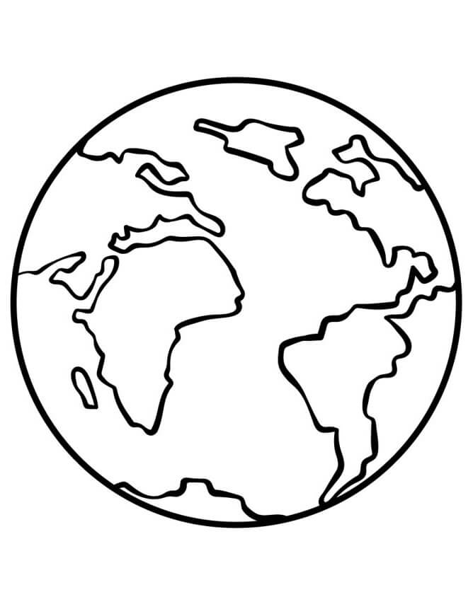 Tisknutelná Země omalovánka