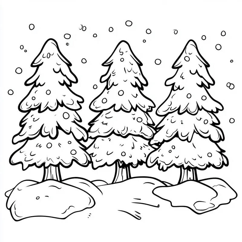 Tisknutelná Zima Obrázek omalovánka