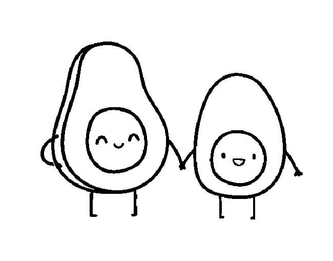 Tisknutelné Avokádo omalovánka