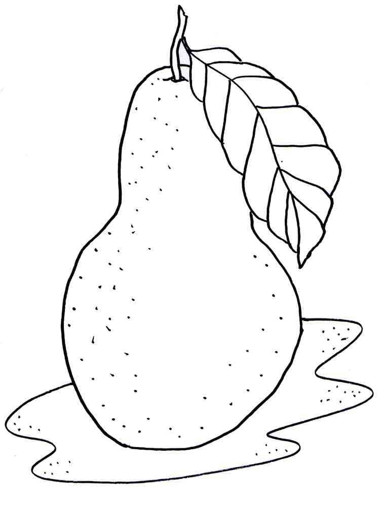 Tisknutelné Hruška omalovánka