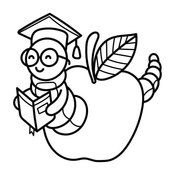 Tisknutelné Jablko omalovánka