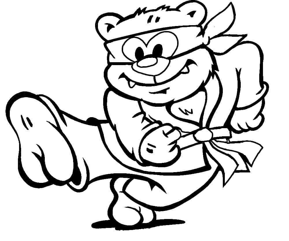 Tisknutelné Karate Obrázek omalovánka