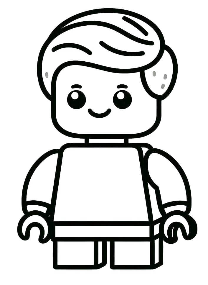 Tisknutelné Lego Obrázek pro Děti omalovánka