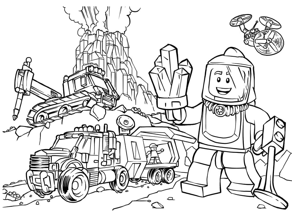 Tisknutelné Lego omalovánka