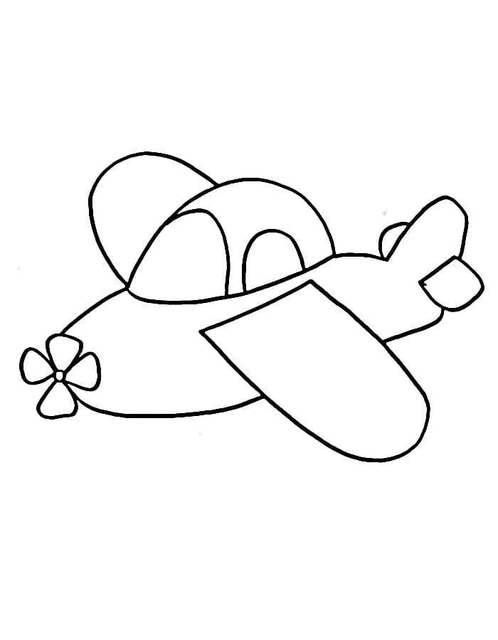 Tisknutelné Letadlo Obrázek pro Děti omalovánka