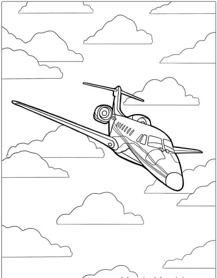 Tisknutelné Letadlo Obrázek omalovánka