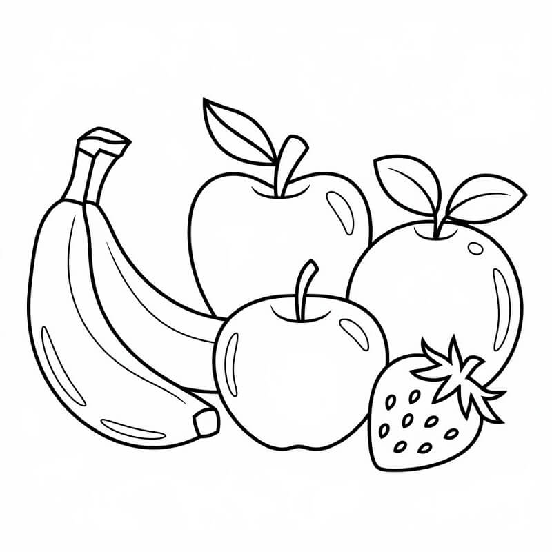 Tisknutelné Ovoce omalovánka