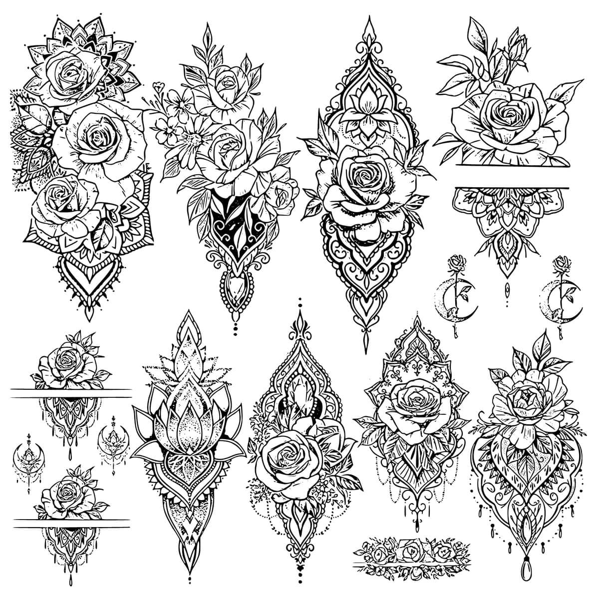 Tisknutelné Tetování omalovánka