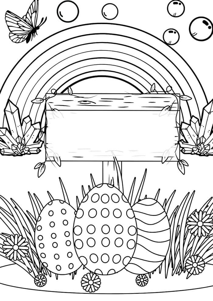 Tisknutelné Velikonoce omalovánka