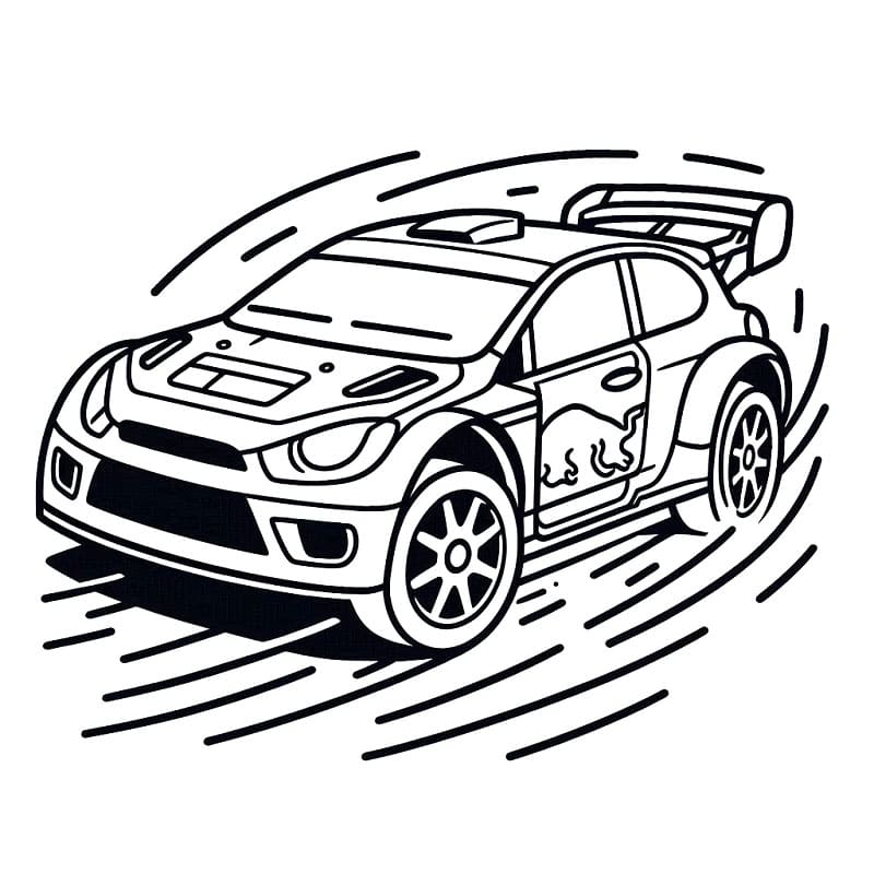 Tisknutelné Závodní Auto Obrázek omalovánka