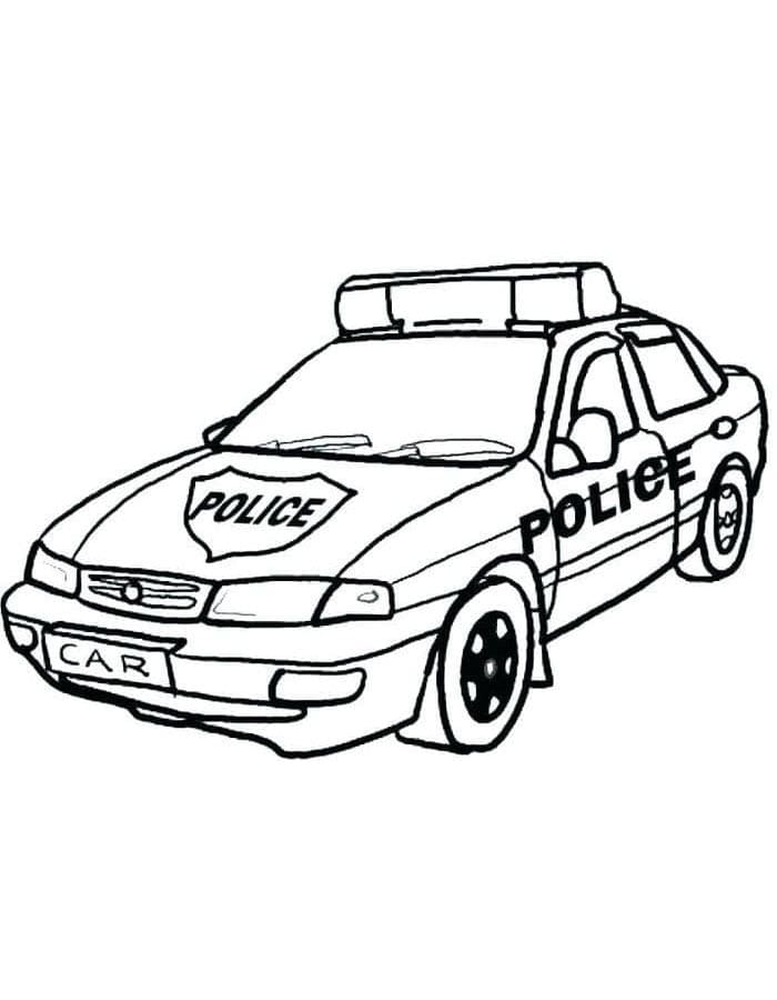Tisknutelné Zdarma Policejní Auto omalovánka