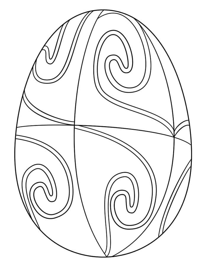 Tisknutelné Zdarma Velikonoční vajíčko omalovánka