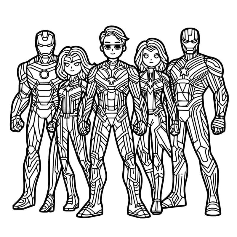Tisknutelní Avengers omalovánka