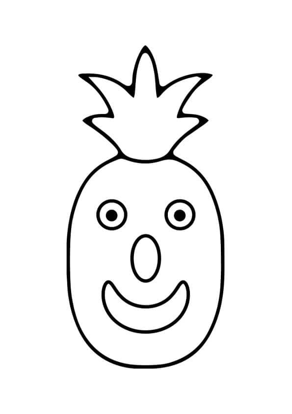 Tisknutelný Ananas Obrázek omalovánka