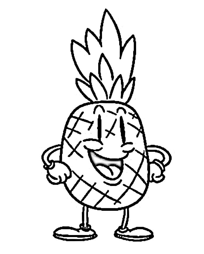 Tisknutelný Ananas omalovánka