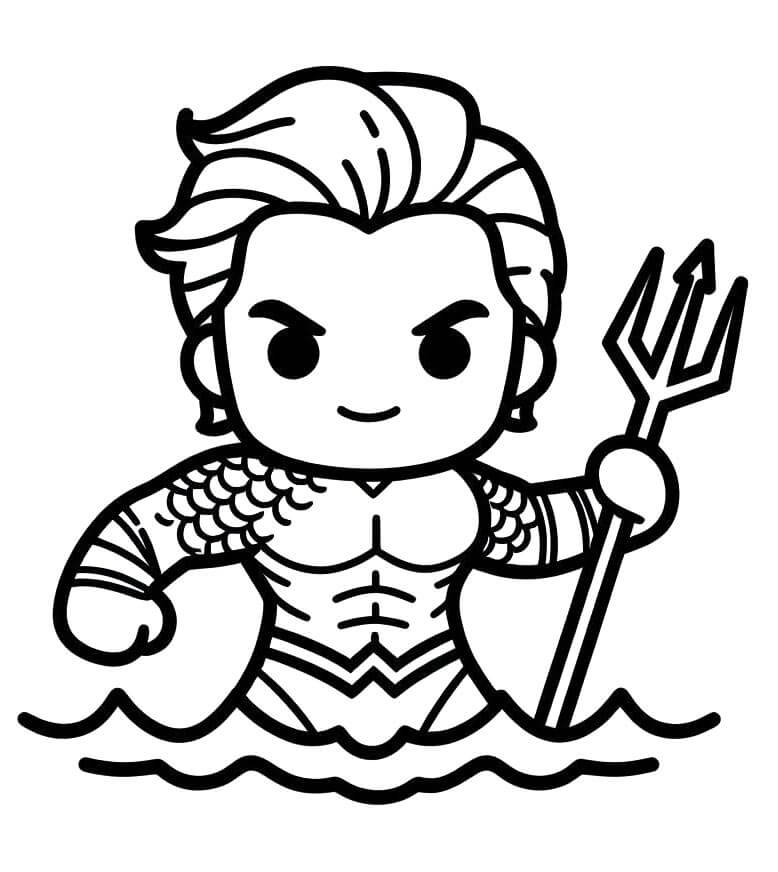 Tisknutelný Aquaman omalovánka