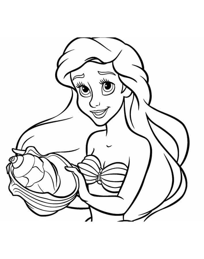 Tisknutelný Ariel Obrázek omalovánka