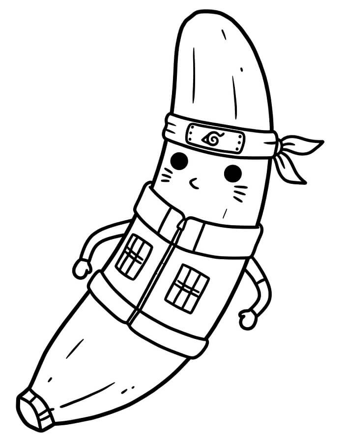 Tisknutelný Banán Obrázek omalovánka