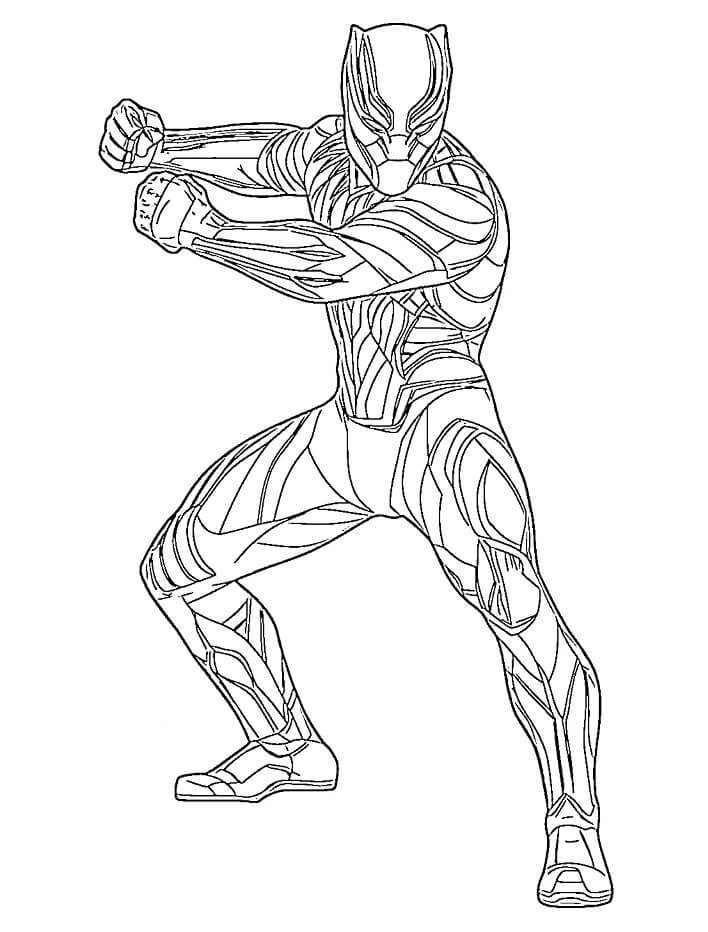 Tisknutelný Black Panther Obrázek omalovánka