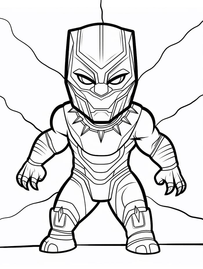 Tisknutelný Black Panther omalovánka