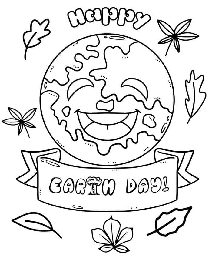 Tisknutelný Den Země Obrázek omalovánka