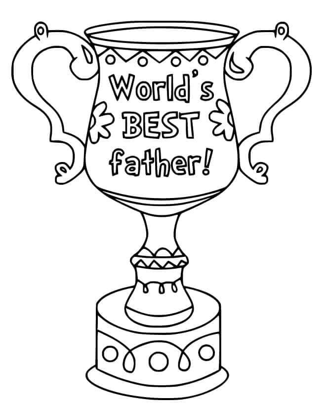 Tisknutelný Den otců Obrázek omalovánka