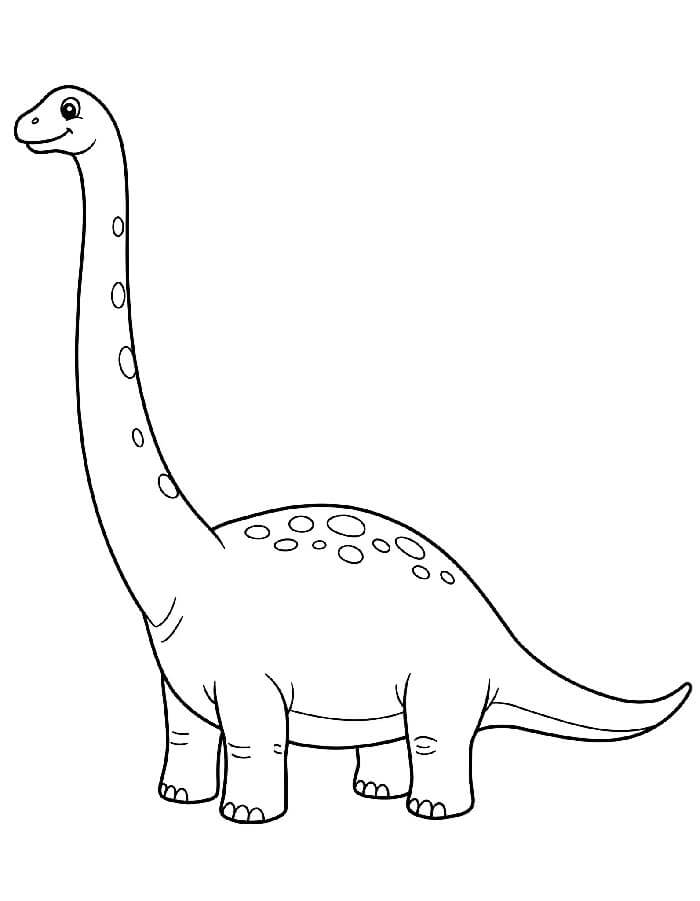 Tisknutelný Dinosaurus Obrázek pro Děti omalovánka