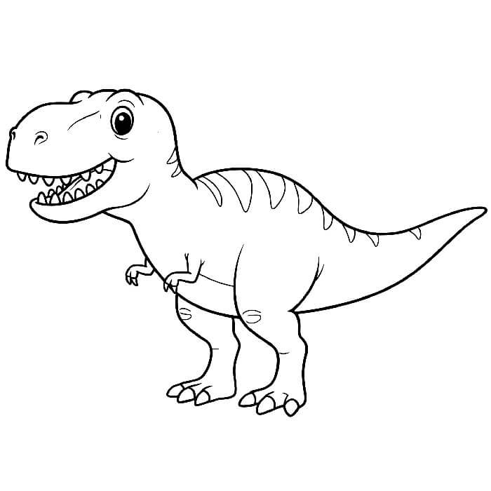Tisknutelný Dinosaurus Obrázek omalovánka