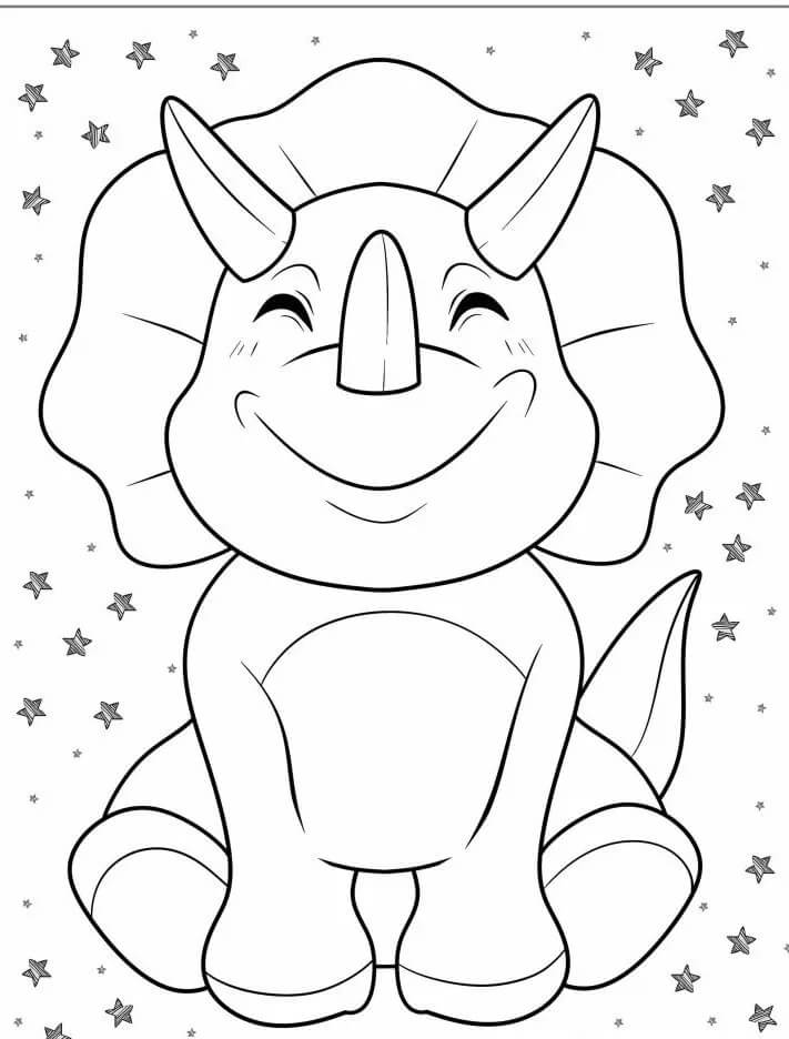 Tisknutelný Dinosaurus omalovánka