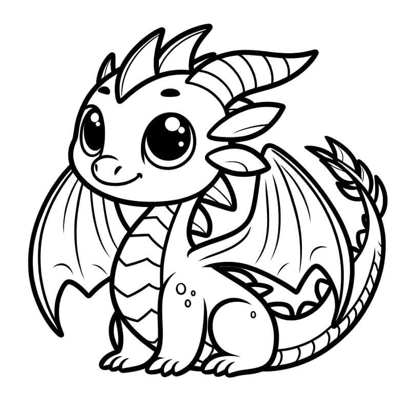 Tisknutelný Drak omalovánka