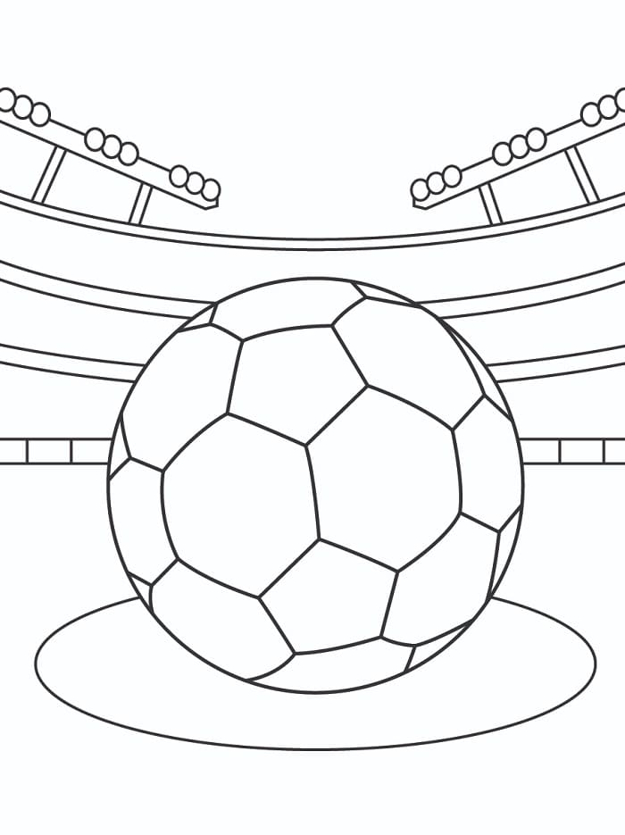 Tisknutelný Fotbal Obrázek pro Děti omalovánka