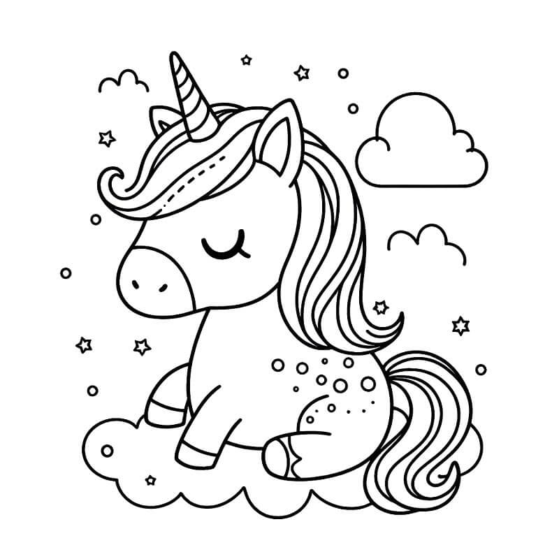 Omalovánky Jednorožec