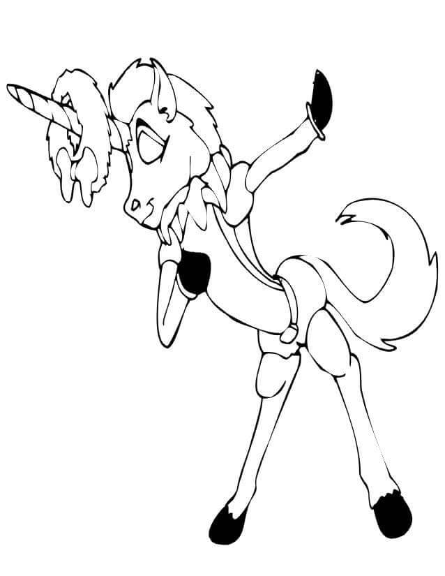 Tisknutelný Jednorožec Obrázek omalovánka