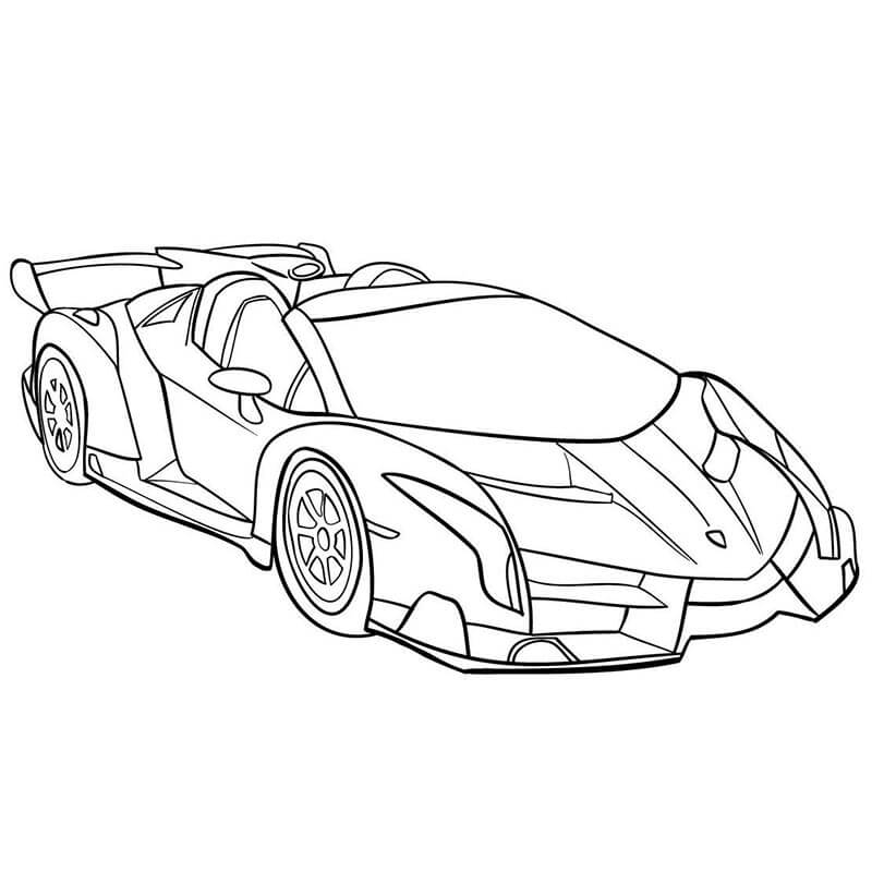 Tisknutelný Lamborghini Obrázek omalovánka