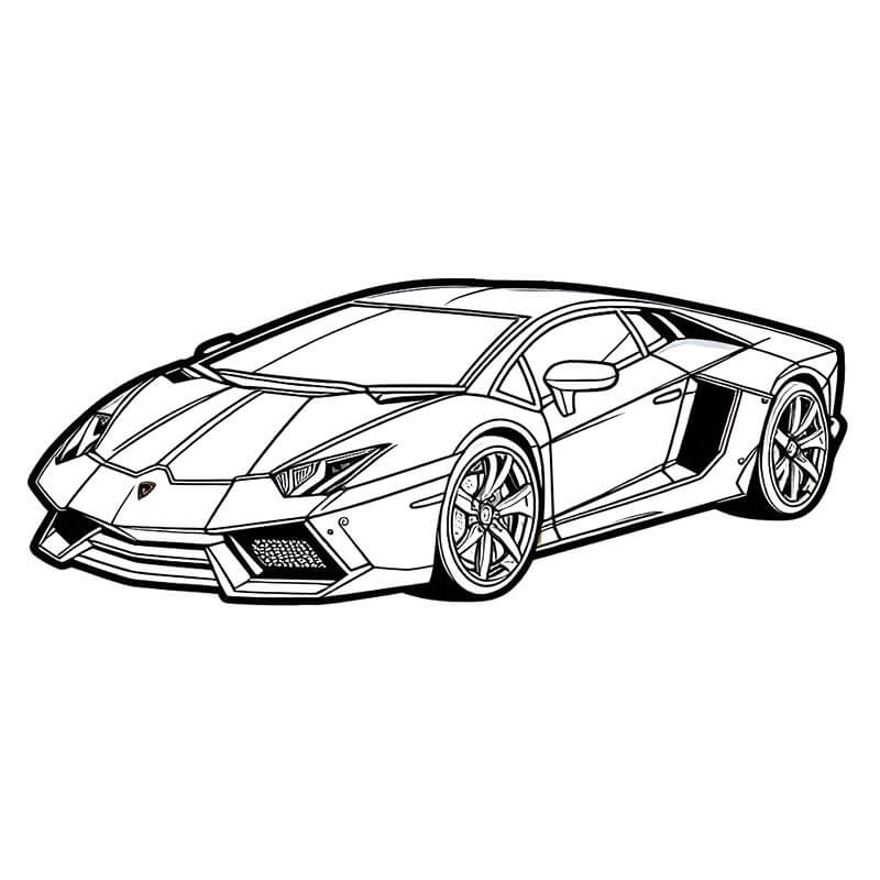 Tisknutelný Lamborghini omalovánka