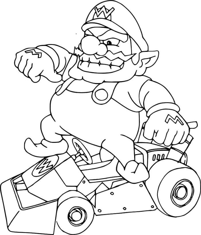 Tisknutelný Mario Kart omalovánka
