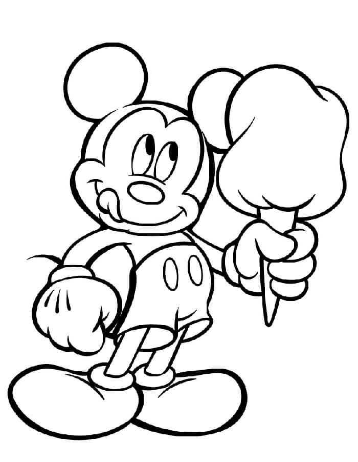 Tisknutelný Mickey Mouse Obrázek pro Děti omalovánka