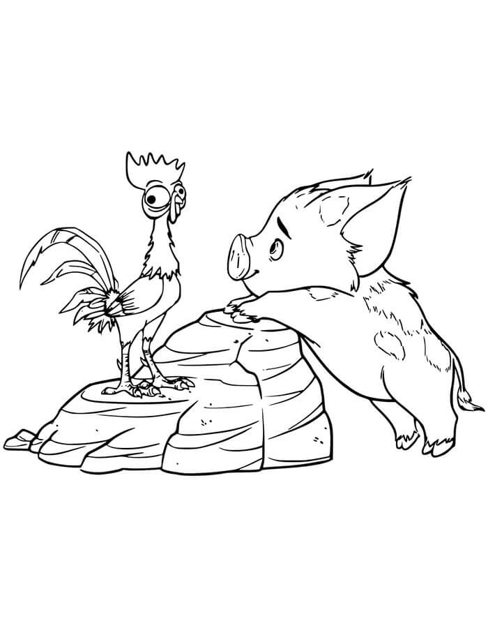 Tisknutelný Odvážná Vaiana omalovánka