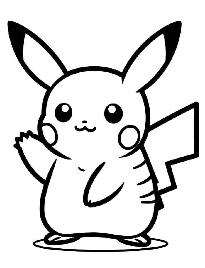 Tisknutelný Pikachu Obrázek pro Děti omalovánka