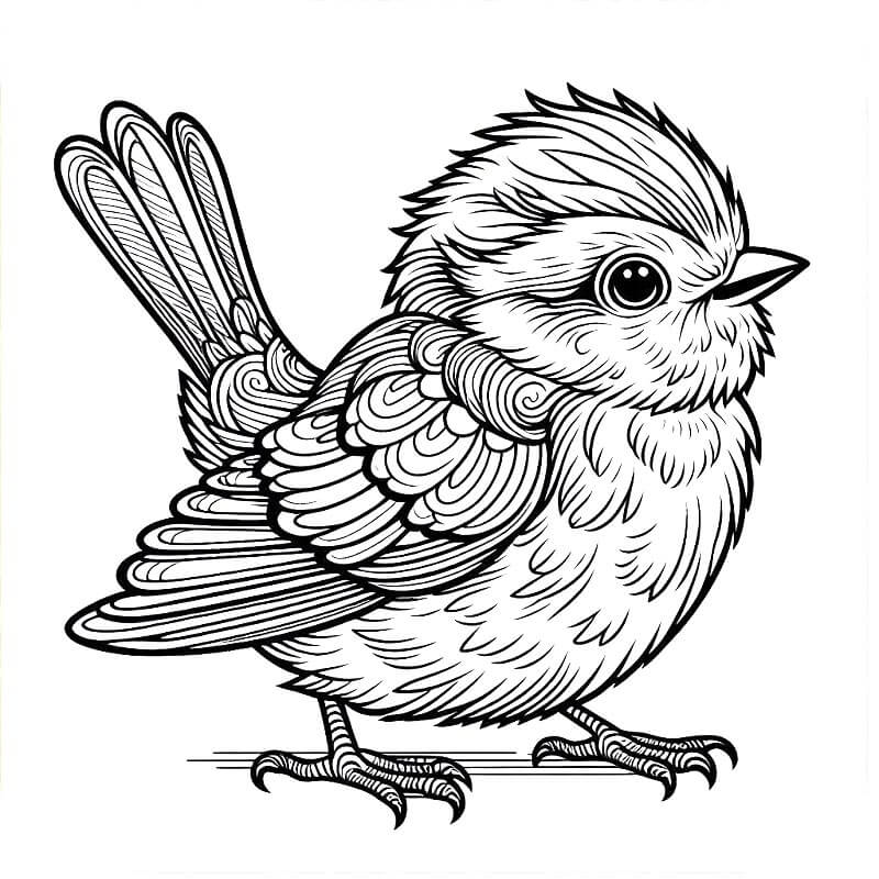 Tisknutelný Pták Obrázek omalovánka