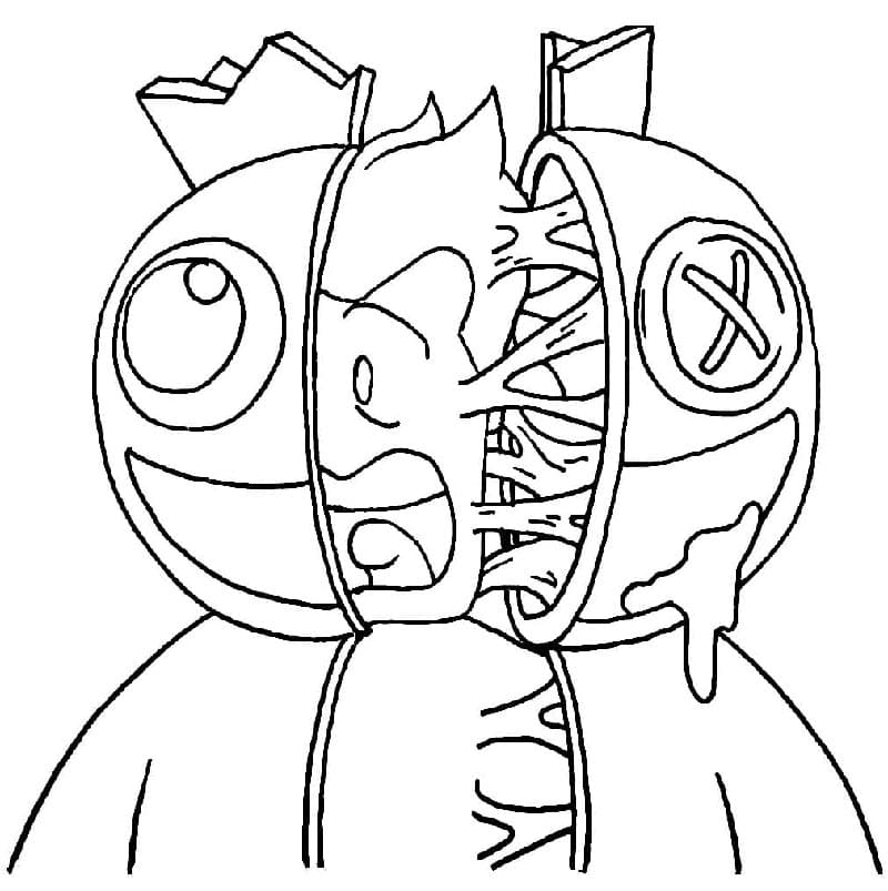 Tisknutelný Rainbow Friends Obrázek pro Děti omalovánka